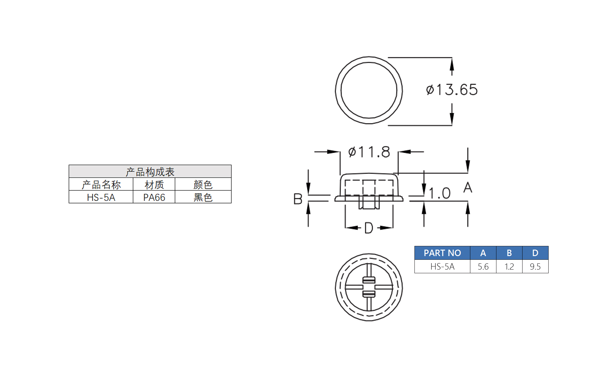 开关盖 HS-5A